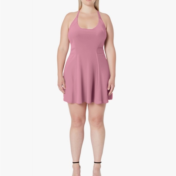 Persit Women’s U.S. XL Dusty Pink Halter Athletic Dress With Built in Shorts - Picture 1 of 10